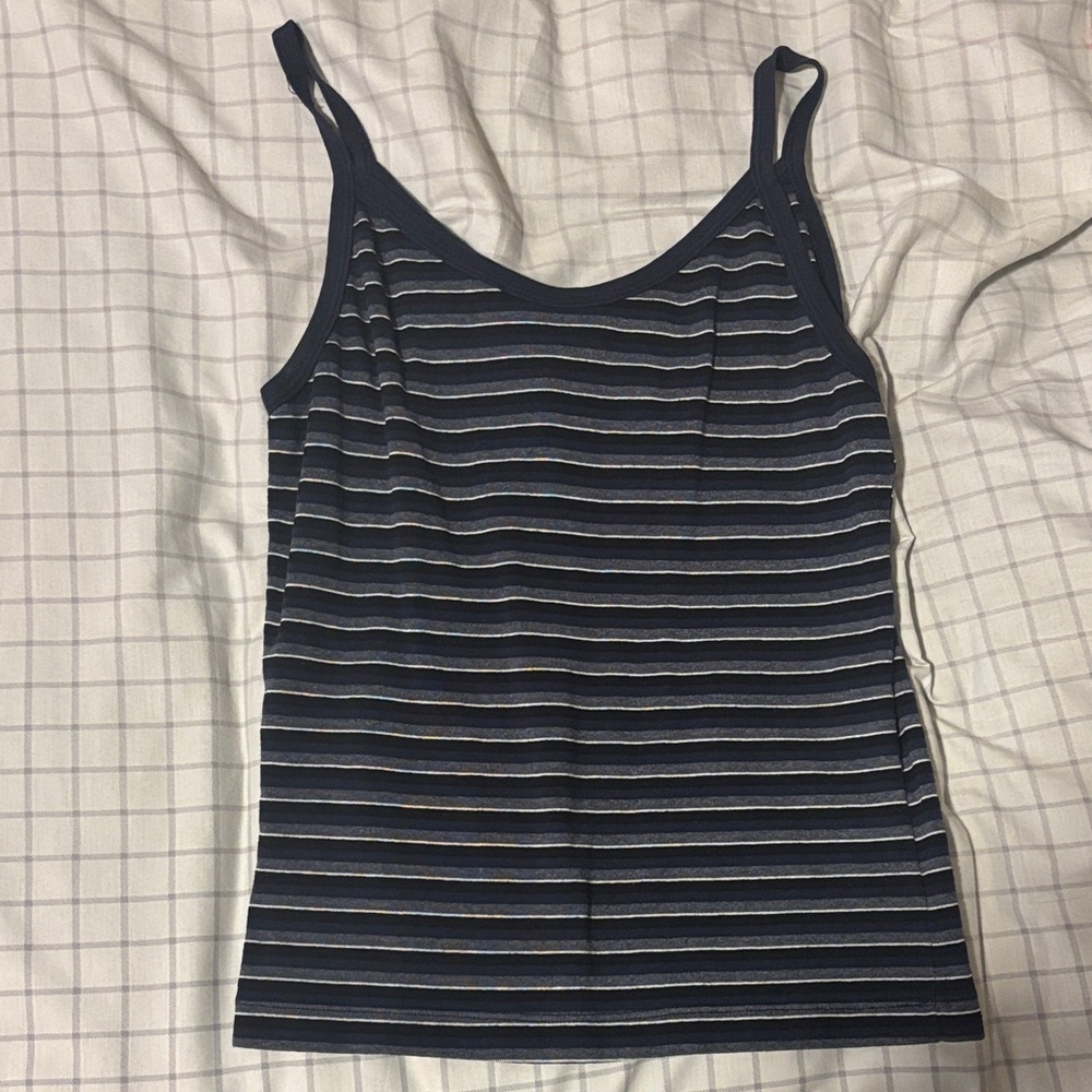Maurices Navy and White Striped Camisole